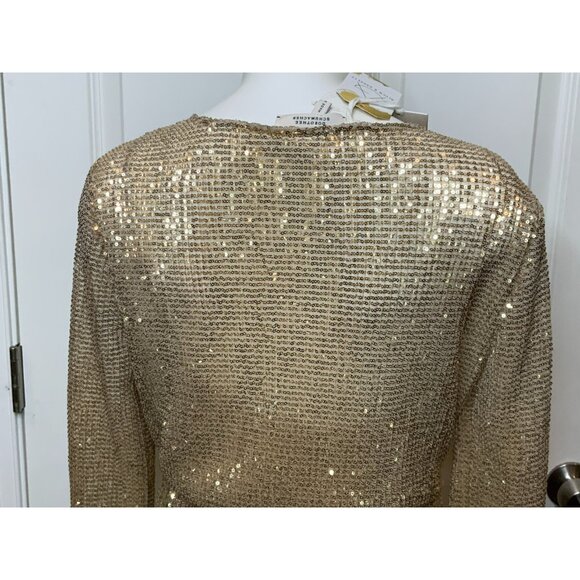 Dorothee Schumacher Gold Sequin Shimmering Dreams Midi Dress, Size 4, $1250 NWT! - Picture 9 of 15